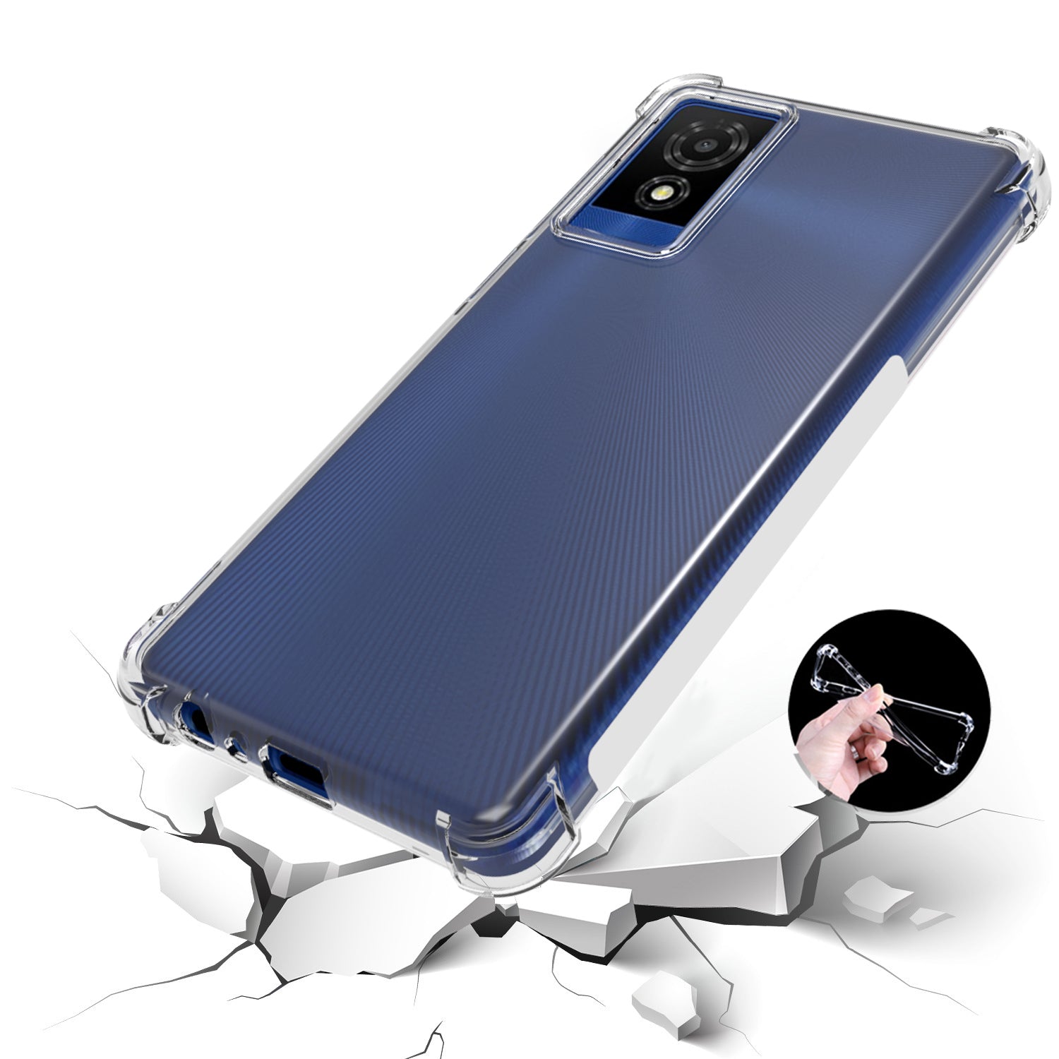 For TCL 501 TPU Case Transparent Drop-proof Protective Phone Cover For TCL 501 TPU Case Transparent Drop-proof Protective Phone Cover